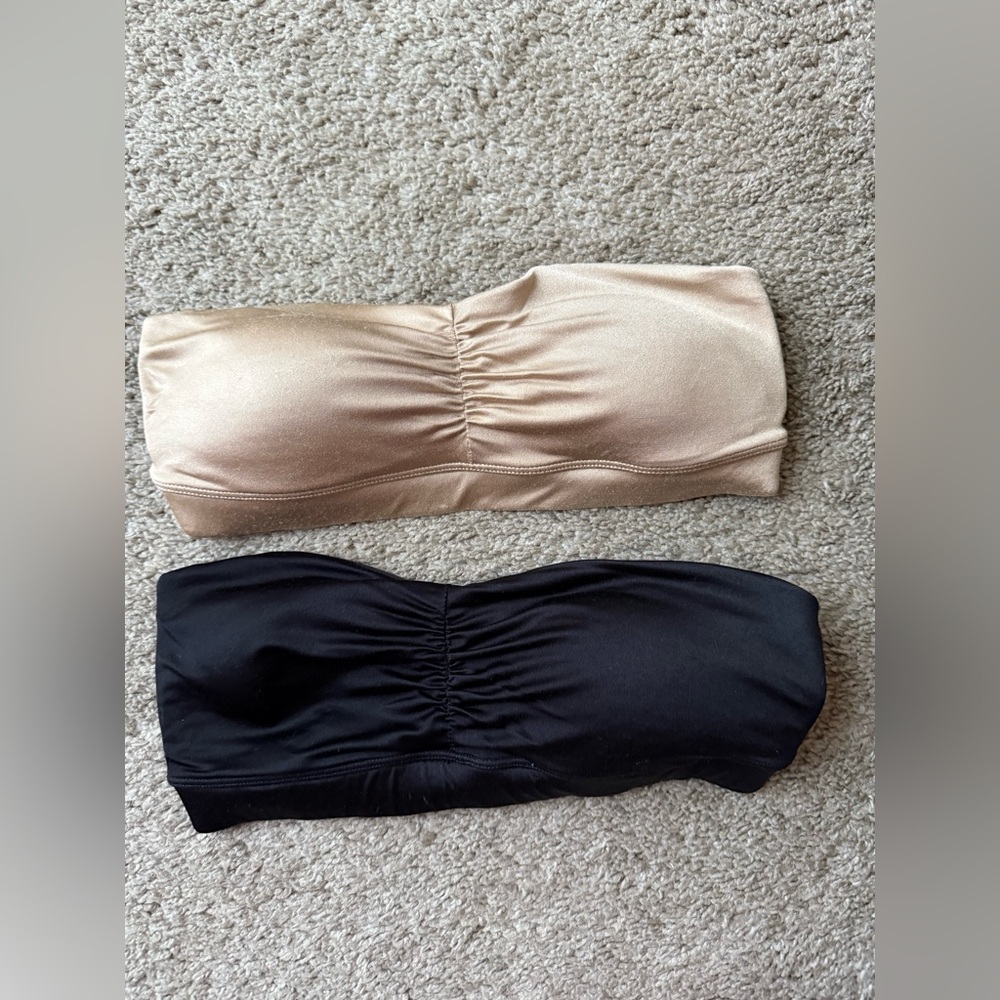 Bundle of maidenform strapless bandeaus